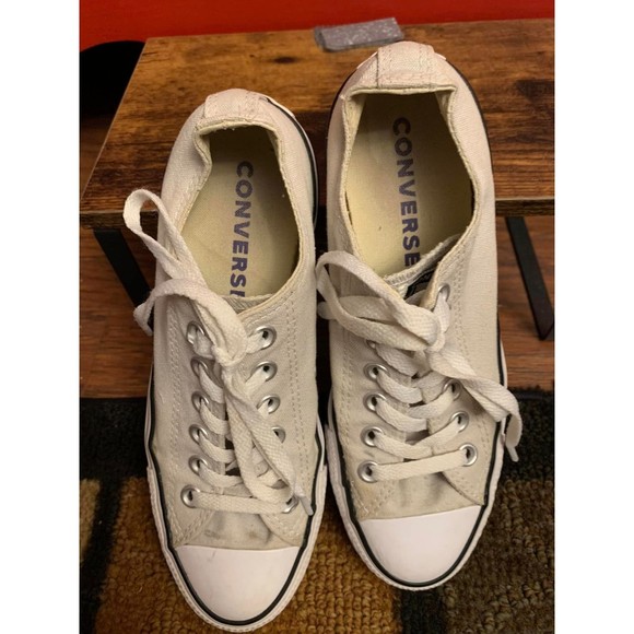Converse Grey Gray Chuck Taylor Low Top Tennis Shoes EUC Men 5 Women 7 - Picture 5 of 6